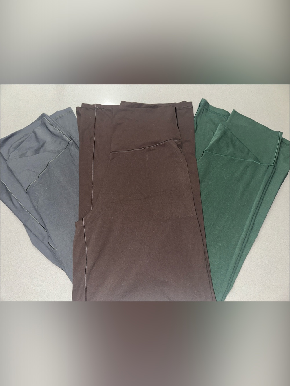 aerie 3-Pack Leggings — Brown, Charcoal, Forest Green